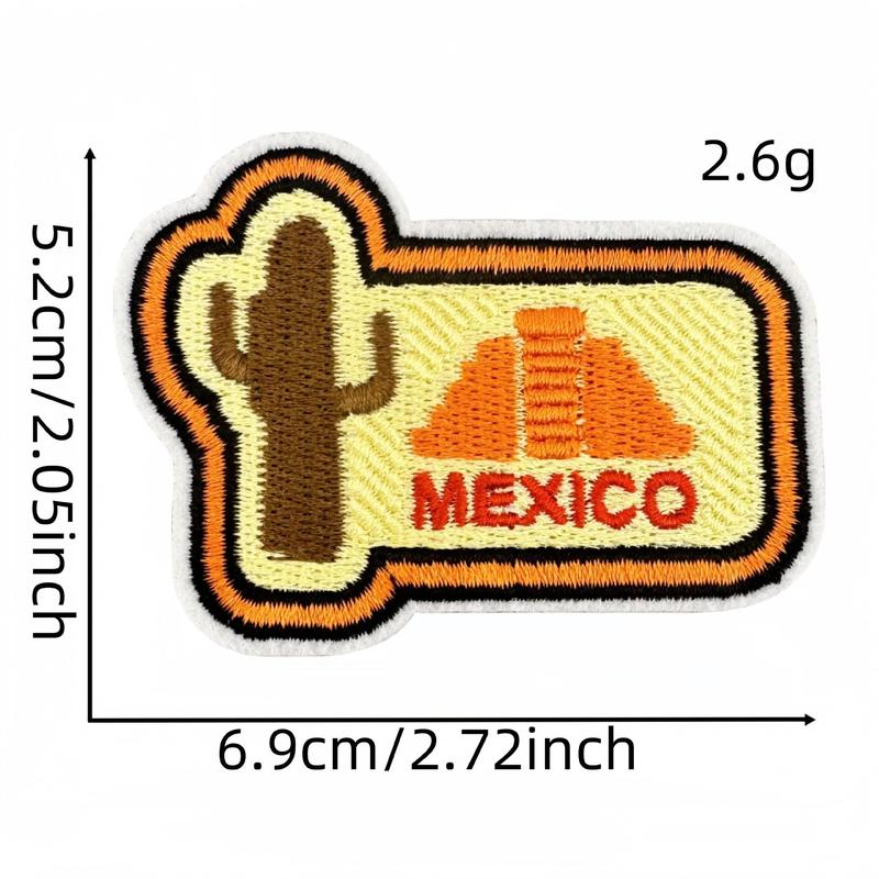 クロスボーダー漫画世界ランドマークパターン刺繍布ステッカー世界旅行バッジ布ラベルコンピュータ刺繍スポット卸売|undefined
