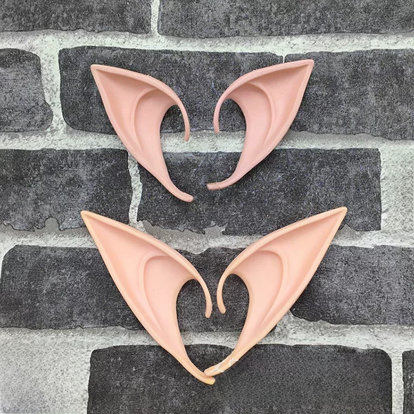 Cross-border exclusive Halloween elf ears latex cosplay props party fantasy city pointed ears elfear