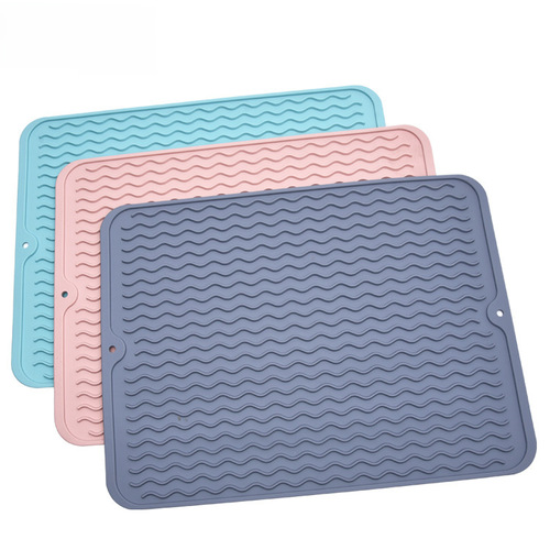 Cross-border silicone drip mat kitchen utensil filter mat thick large dining table mat household multi-purpose heat insulation mat