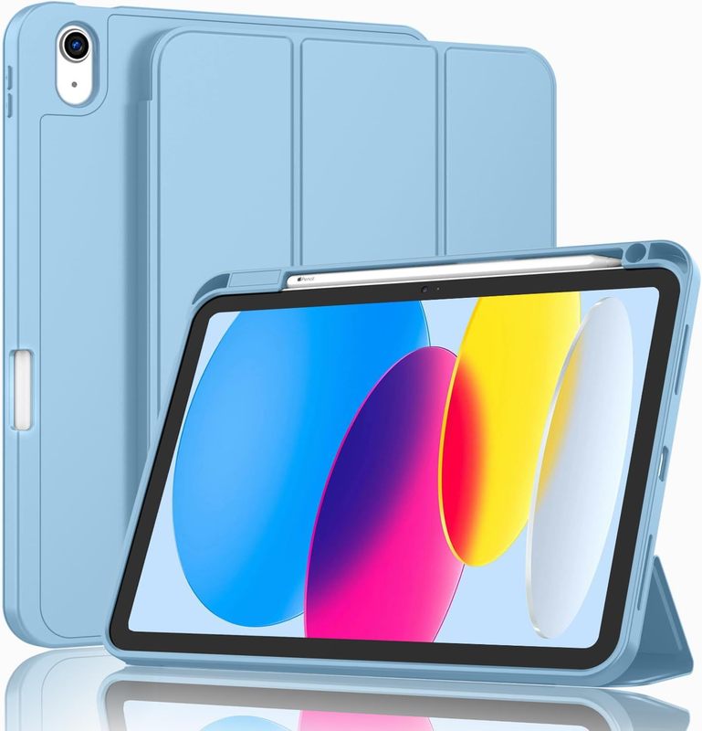 适用ipad11代三折 TPU软壳背贴平板保护套带笔槽 ipadari11保护壳|undefined
