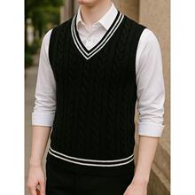 A 57016 Men's V-neck Knit Vest ��ʿ V ����֯���׿羳����