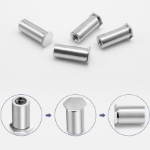 弘威不锈钢盲孔压铆螺柱螺母柱BSOS-3.5M3*3~40底孔5.4mm铆柱迪卡