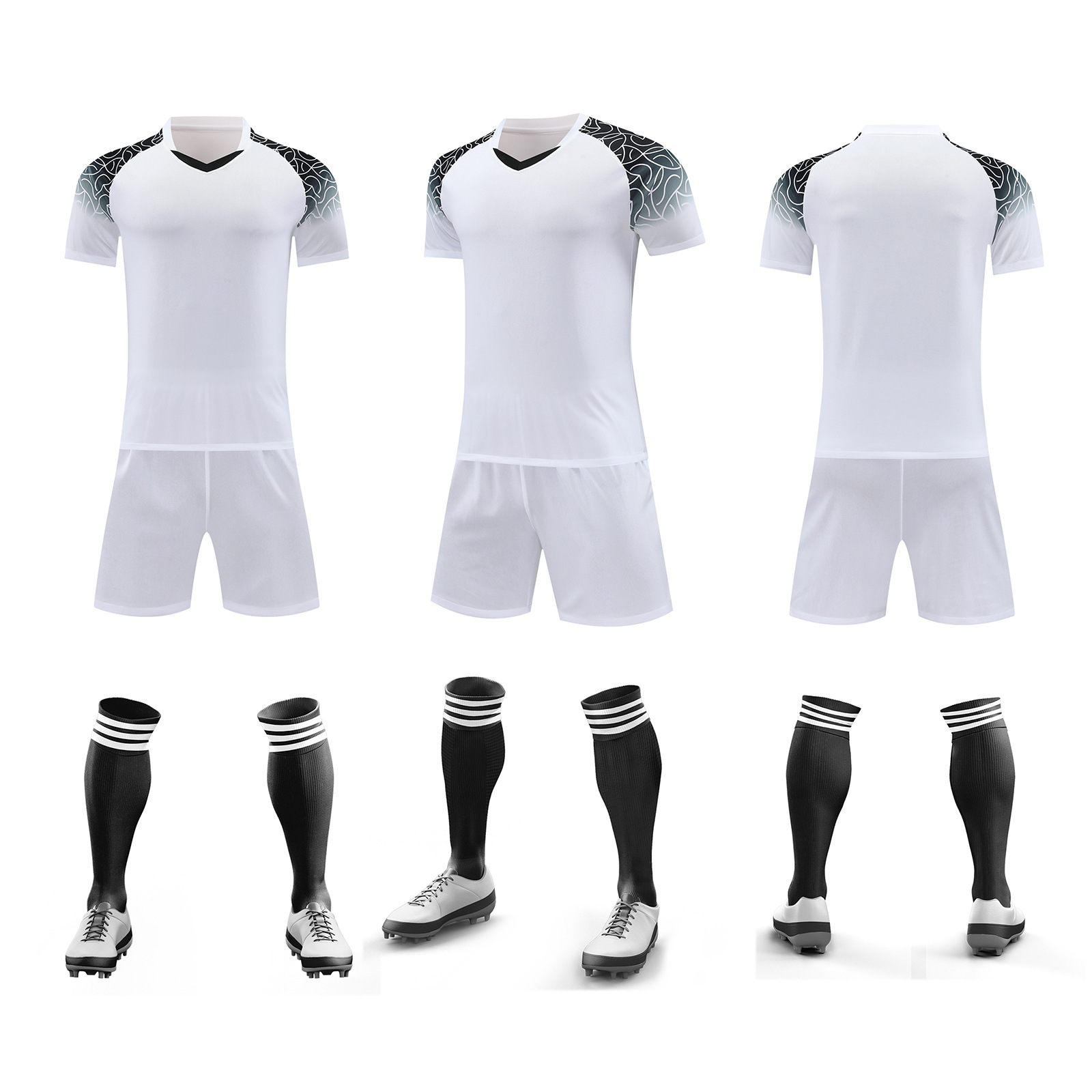 Ropa de entrenamiento de fútbol verano nuevo estudiante adulto ropa de correr al aire libre casual juego de secado rápido ropa de equipo número de impresión ropa de clase