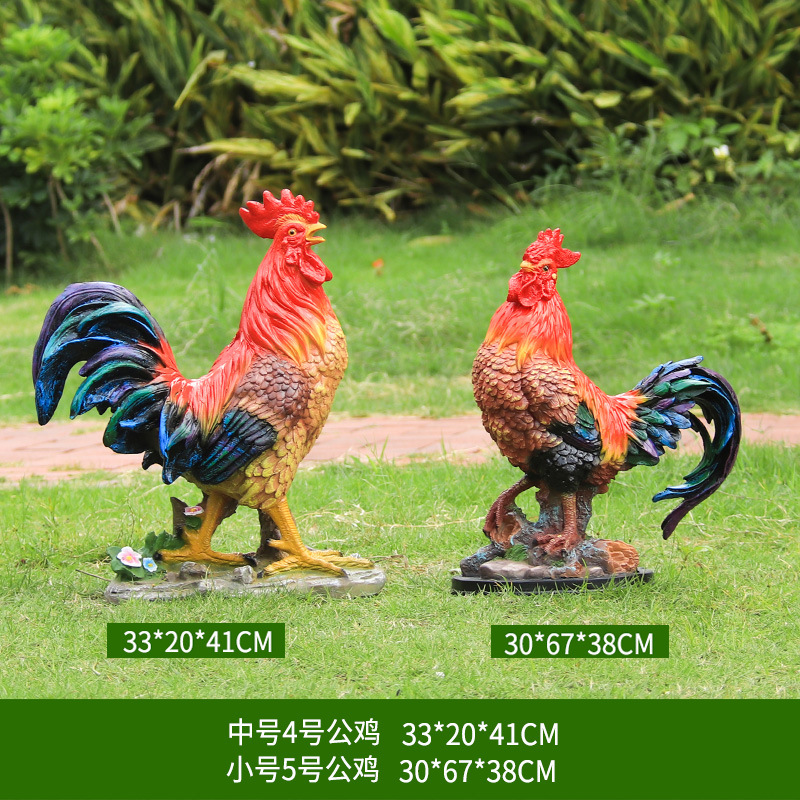 玻璃钢公鸡母鸡雕塑 thumbnail 9