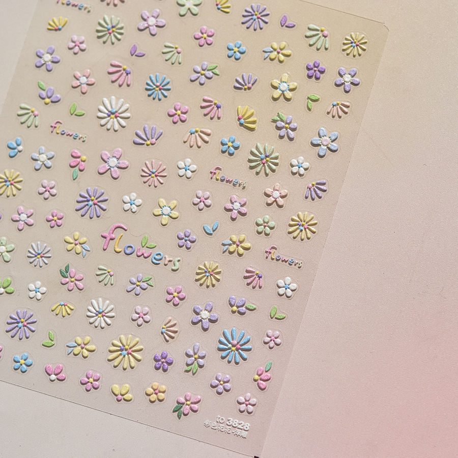 9g Weight Nail Patches Nail Supplies 1 Piece Quantity Plastic Material Cartoon Pattern Simple Style Style Tomoni Jelly Nail Stickers Popular Cute Nail Sticker Factory Wholesale Japanese Color Flower 3828 7