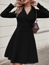 T 24318 Double Breasted Dress Coat ˫�ſ�����ȹ �羳ŷ