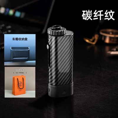 Car ashtray: Smoking Device, Portable Anti-Ash Cigarette - carbon-fiber-patternstorage-boxgift-bag