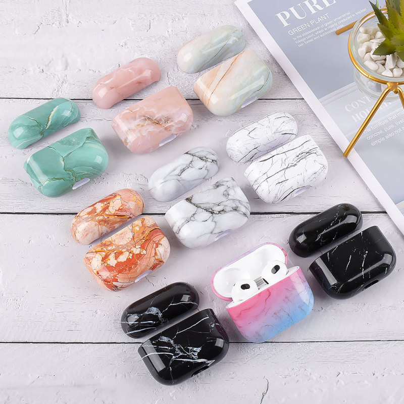 Suitable for AirPods 4 Protective Cover Marble Pattern Apple 4 Generation PC Water Sticker Bluetooth Headset Drop-resistant Protective Cover Suitable for AirPods 4 Protective Cover Marble Pattern Apple 4 Generation PC Water Sticker Bluetooth Headset Drop-resistant Protective Cover