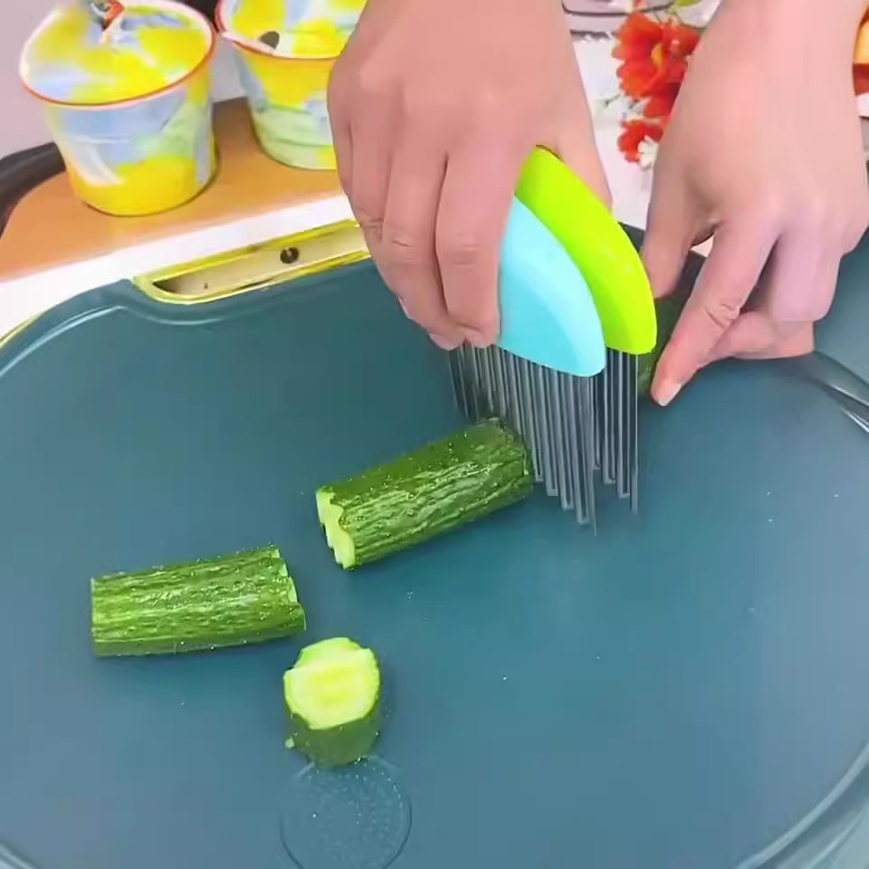 Ev Mini Paslanmaz Çelik Patates Kesim Dalgalı Patates Kızartması Kesim Mutfak Aleti Kesici_voghion.com