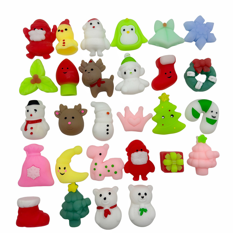 Cross-Border New Christmas Squishy Toys Santa Claus Reindeer Snowman Tpr Stress Relief Toy Set Wholesale Cross-Border New Christmas Squishy Toys Santa Claus Reindeer Snowman Tpr Stress Relief Toy Set Wholesale