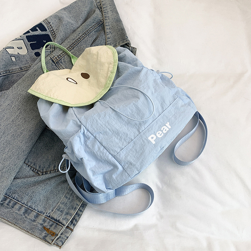 Bolso femenino lindo de alto valor verano 2025 nuevo estilo dopamina dibujos animados fruta mochila casual todo-fósforo