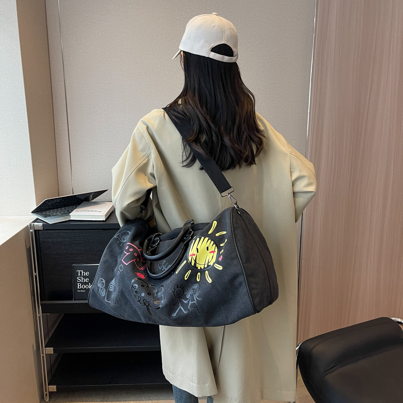 해바라기 맞춤형 여행 가방, 트렌디하고 세련된 피트니스 가방, 출장 야외 수하물 가방, 캐주얼 대용량 핸드백
