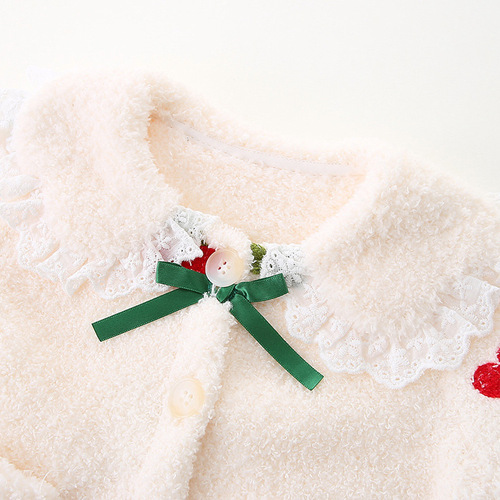 idea winter velvet warm clothes for baby girls newborn baby long-sleeved plush thickened jumpsuit winter clothing 2376