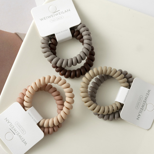 2-piece matte large phone cord hair tie set Korean new color versatile high-elasticity seamless ins hair accessories