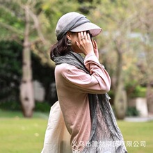 香兰防晒草帽减龄大檐鸭舌帽女夏季遮阳帽褶皱渔夫帽百搭复古盆帽