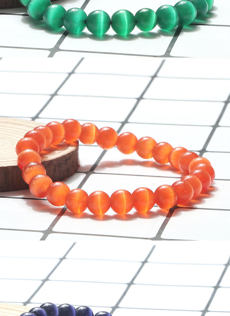 Beaded Bracelet Couple Set Handmade Braided Cat Eye Stone Rope_voghion.com