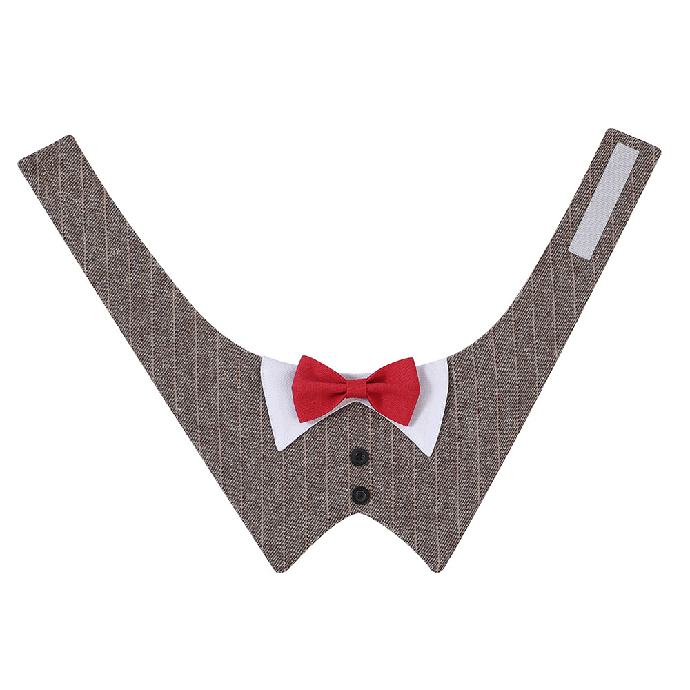 Rayas marrones + corbata roja