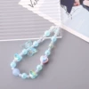 Acrylic beaded bracelet, blue mobile phone