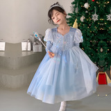 Осенний демисезонный наряд маленькой принцессы, детская одежда, «Холодное сердце», косплей, xэллоуин