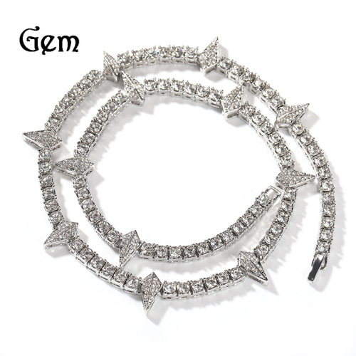 Hip-hop, cute, European and American new products, luminous oil dripping black panther necklace, alloy nightclub trendy accessories