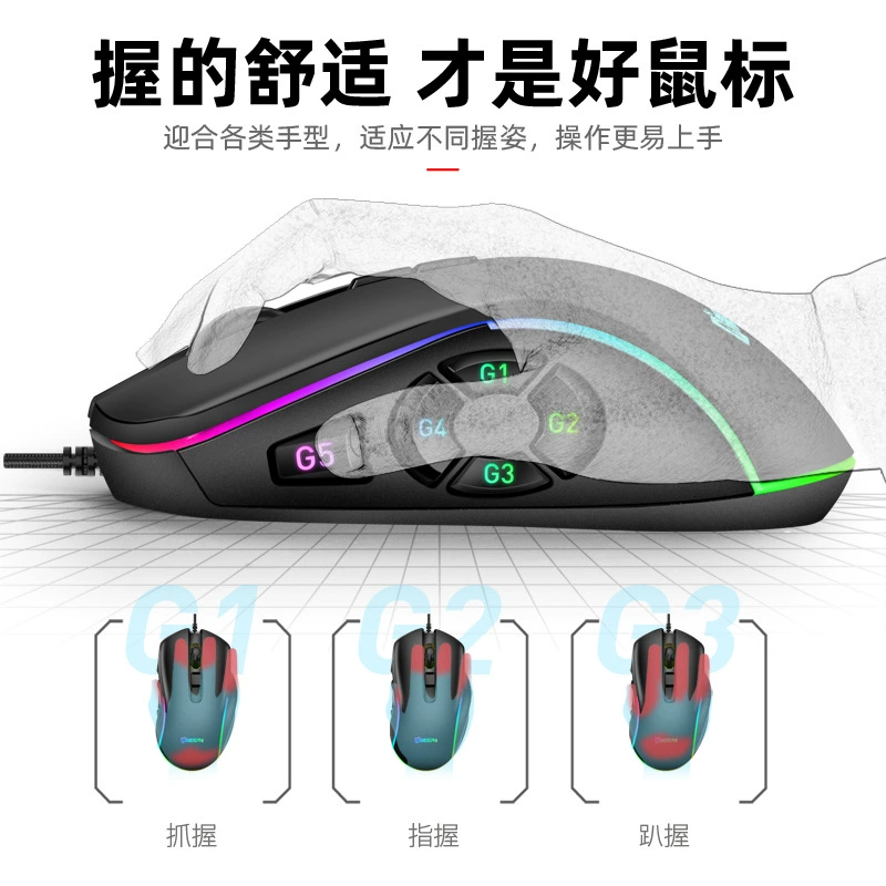 Макроопределение Full Speed 10 RGB, 12800 DPI проводная RGB игровая мышь, компьютерные аксессуары, производитель