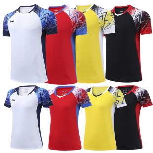New Badminton Suit Men's and Women's Children Student Group Short-sleeved Training Suit Sportswear Badminton 3692