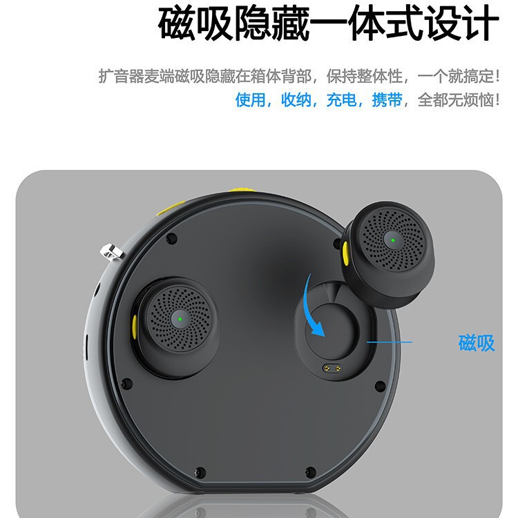 工厂直销 无线小蜜蜂扩音器导游专用领夹式双麦便携防啸叫扩音器|undefined