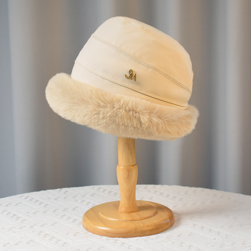 Winter ear-protection fisherman's hat outdoor windproof warm bucket basin hat with wool thickened cold Mongolia hat woman_voghion.com