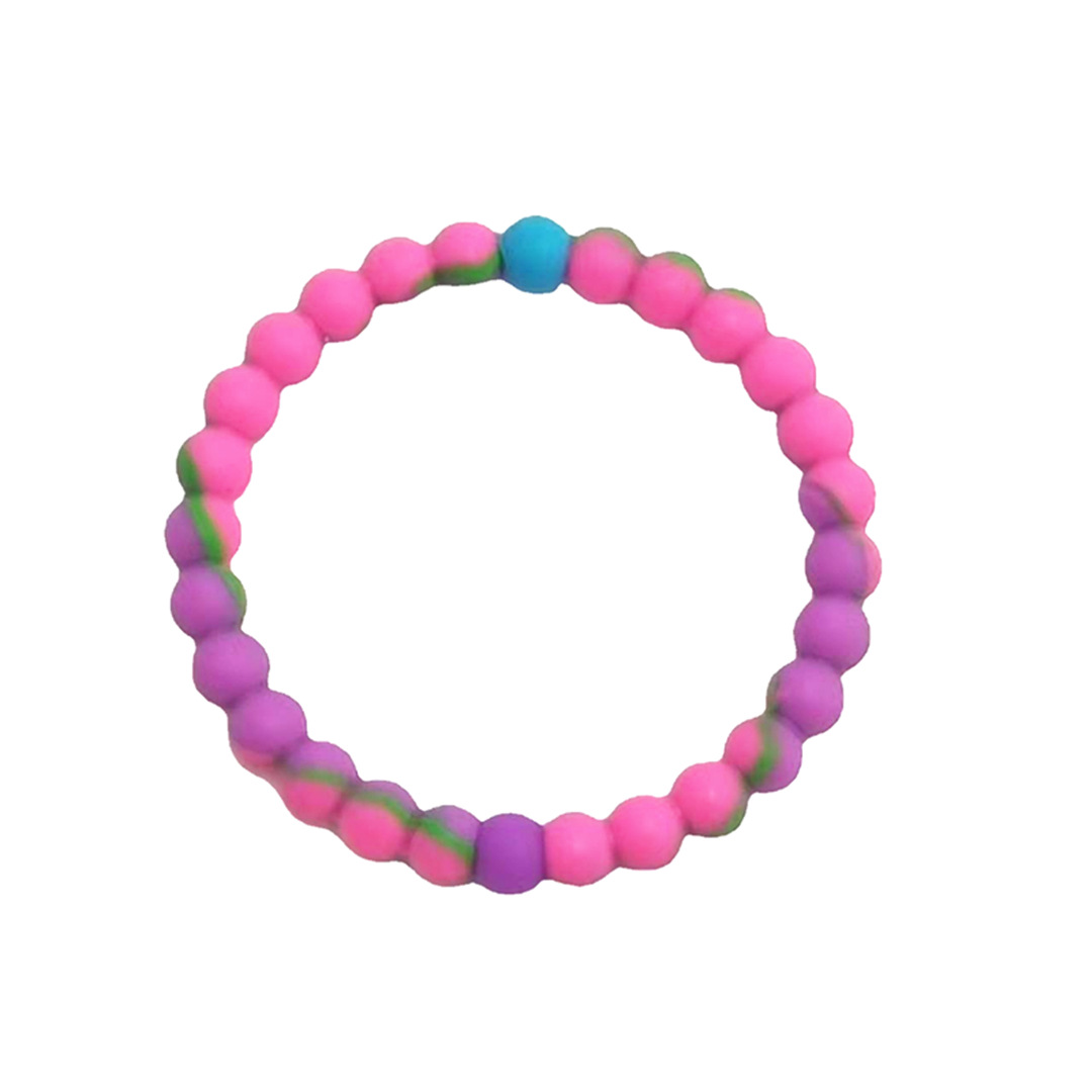 Fabricante mayorista de pulseras de cuentas de silicona, joyería versátil transparente de colores mixtos para parejas, pulseras de cuentas, un imprescindible para parejas.