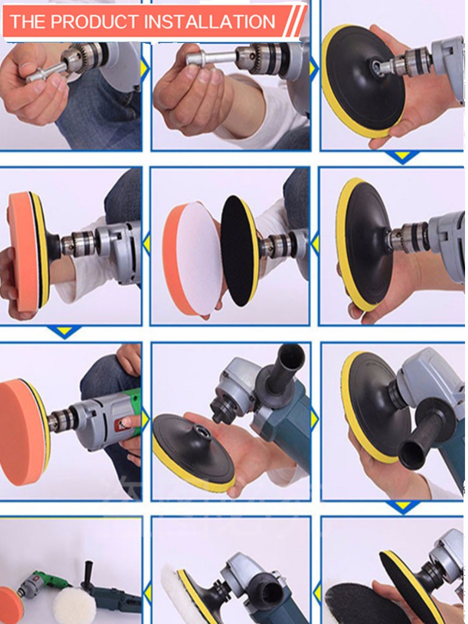 打蜡海绵 汽车打蜡盘气动海绵轮羊毛球擦蜡盘缓冲垫 抛光打磨