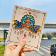 国潮文创金属凤冠冰箱贴高级感中国风北京故宫城市景区纪念品磁贴
