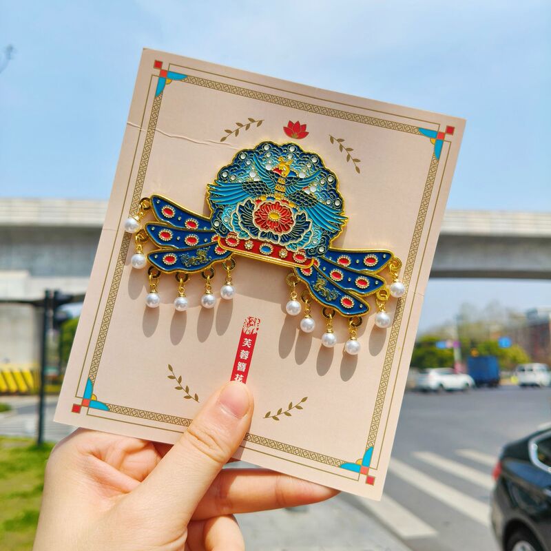 国潮文創金属鳳冠冷蔵庫貼り高級感中国風北京故宮都市観光地区記念品マグネット|undefined