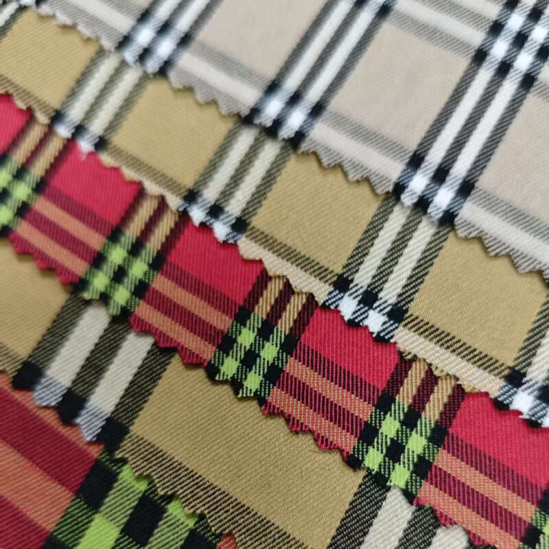 Classic Plaid Yarn-Dyed Stretch Plaid Fashion Dress Material Men's and Women's Fashionable Shirt Fabric Windbreaker