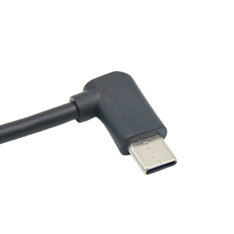 USB2.0 Type-C кабель данных с изгибом около 90 градусов, уголок USB3.1, короткий кабель для зарядки Android