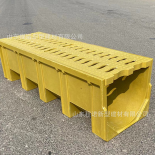 Drainage ditch resin U-shaped water trench finished linear drainage ditch concrete gap type stainless steel water trench cover plate