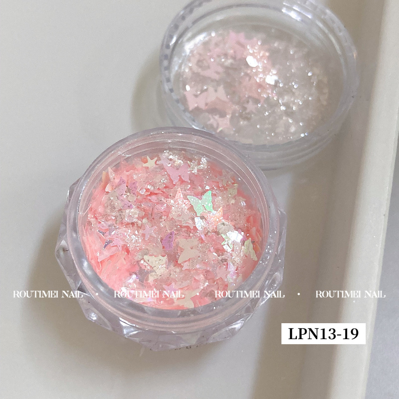 美甲新款亮片粉高级百搭款式ins韩式风格20色套装多边形亮片闪粉|undefined