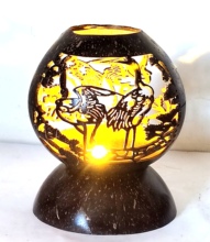 海南特色椰雕小夜灯手工镂雕居家旅游实用摆件工艺礼品生日礼物