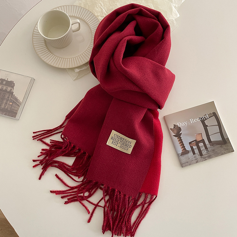 2023 New Warm Scarf Winter Cashmere Color Matching Scarf Mohair