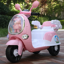 儿童电动摩托车三轮车男孩女孩可坐人电瓶车带遥控灯光音乐玩具