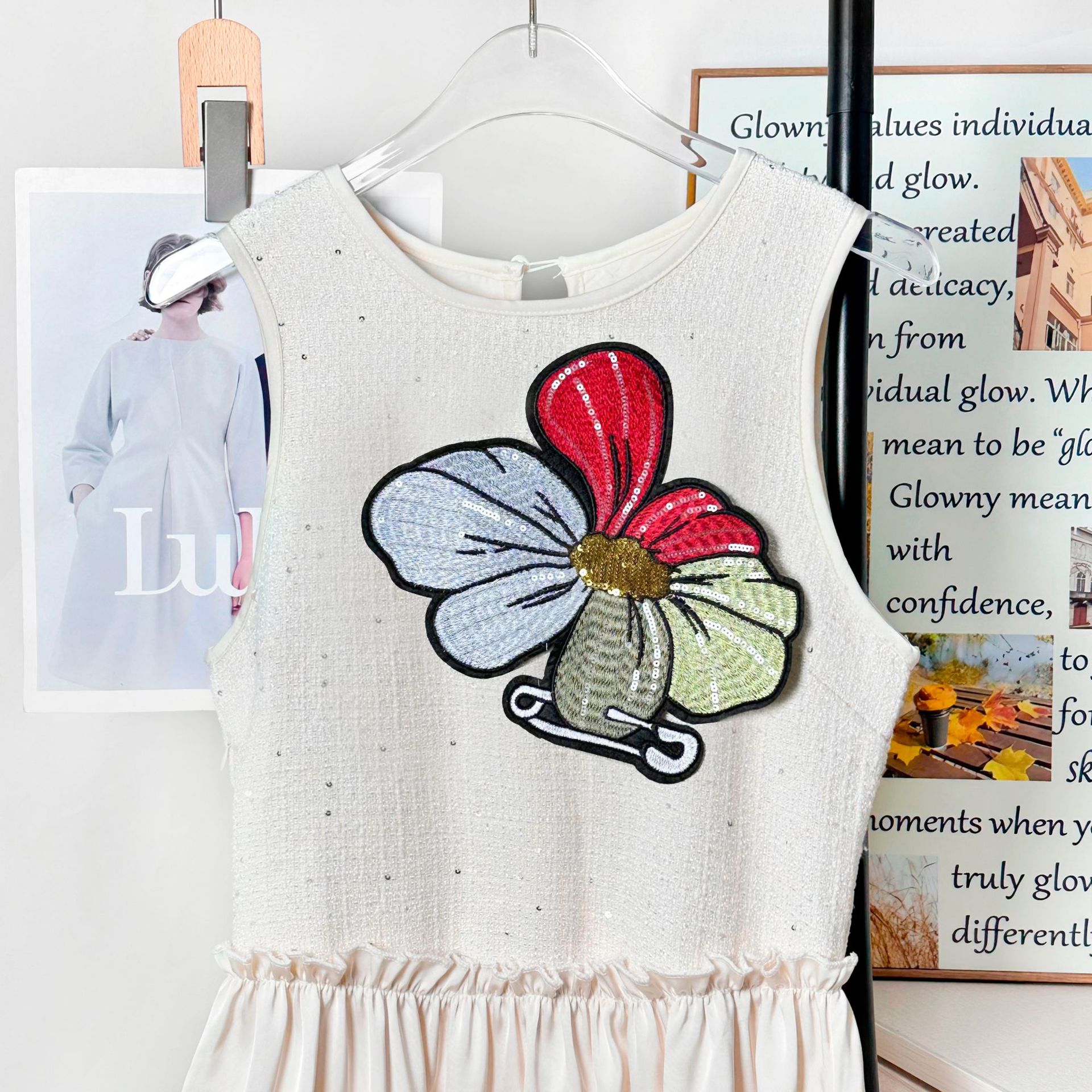 Hermoso bordado de computadora sequinilla flor de tela pegado bordado flores ropa bolsas sombreros DIY accesorios en stock al por mayor
