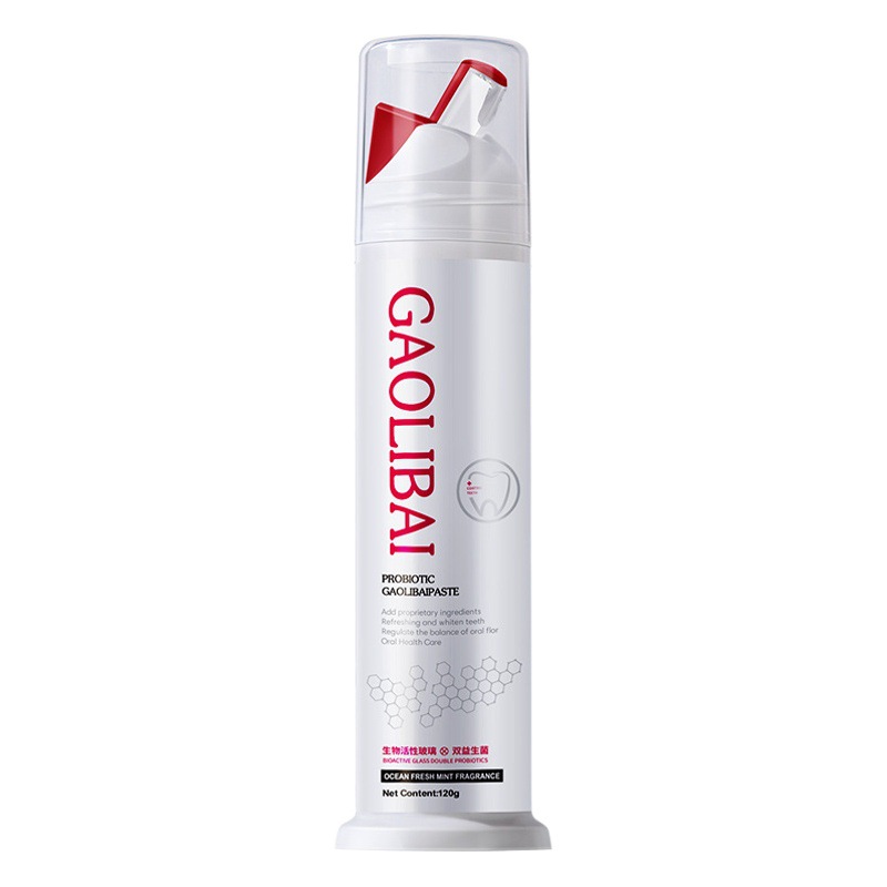 Gao Li Bai Double Whitening Probiotic Toothpaste Seaweed Active Peptide Smoke Stain-removing Balance Bacteria Fresh Breath 120g