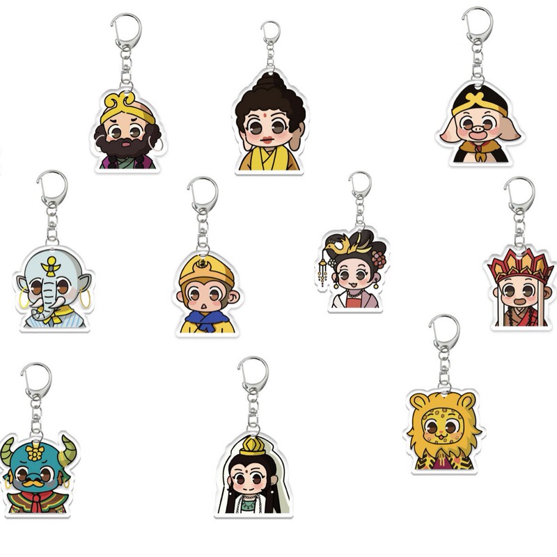 Q version of Journey to the West cartoon cute keychain high value schoolbag pendant Monkey King pendant gifts wholesale custom