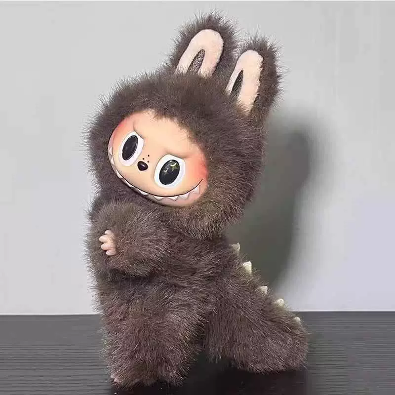 Плюшевый брелок для сумки (Zимоми) Подвеска Little Leader Labubu, эмалированное лицо и искусственный мех, милый брелок-ключница