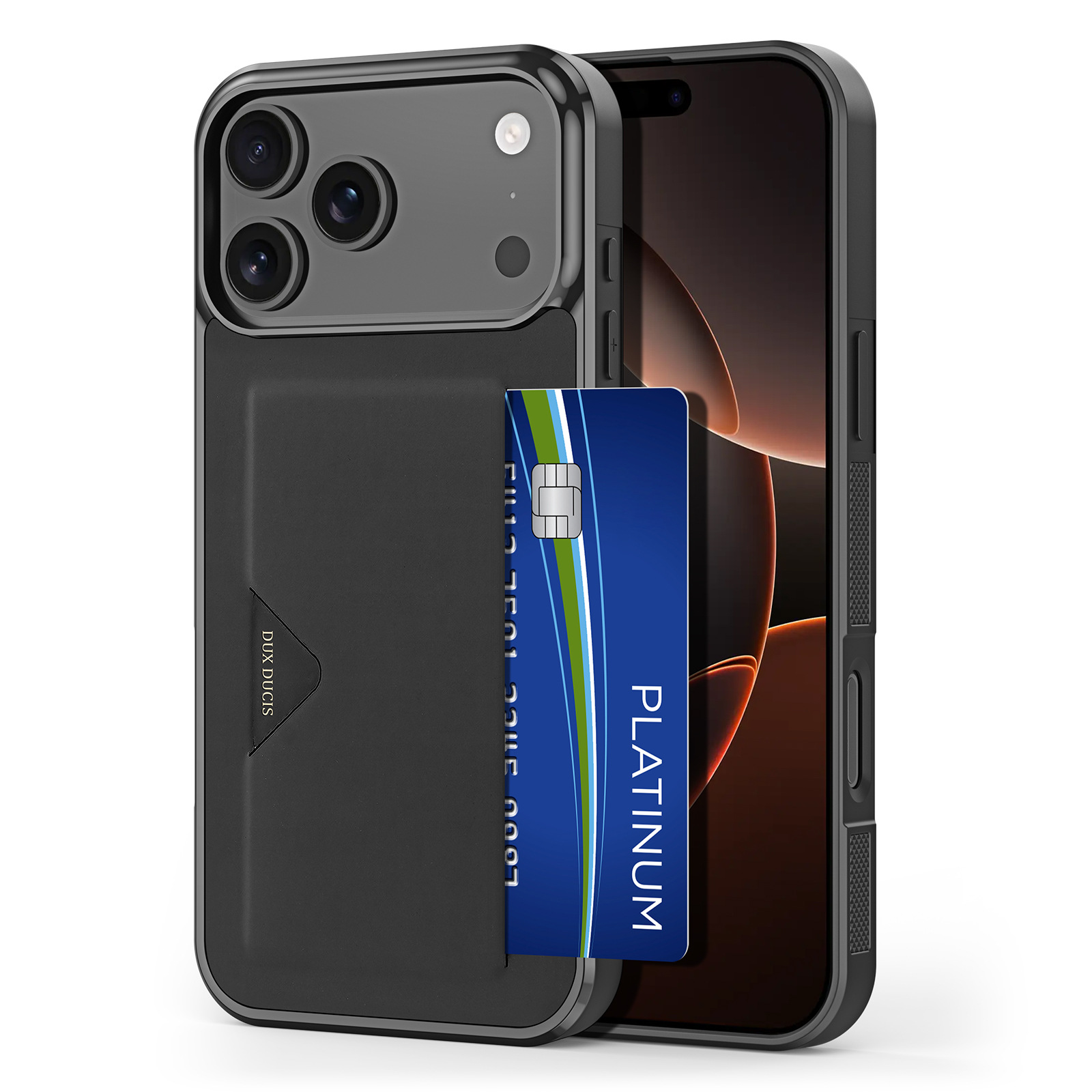 Funda Protectora para iPhone 17 Pro con Ranura para Tarjetas, Venta al por Mayor de Fábrica, Funda Protectora Anti-Caídas para Apple 17