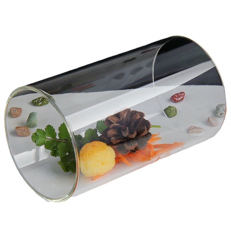 Tazón de vidrio borosilicato dos barril redondo vacío cilíndrico creativo Hotel suministros vajilla artística cocina tema restaurante vino