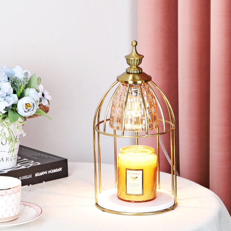 Horizontal Bedside Lamp Table Lamp Atmosphere Amazon Line Melted Candle Melted Wax Lamp Dimmable Timing Retro Household American Style
