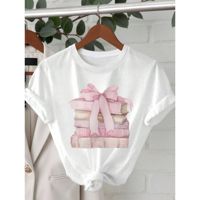 J 38430 Women's Printed Crew Neck Tee Women's Printed Crew Neck Short-Sleeve T-Shirt J 38430 Women's Printed Crew Neck Tee Women's Printed Crew Neck Short-Sleeve T-Shirt