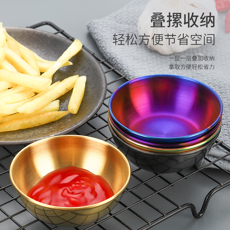 元のメーカーのステンレスのおかずの皿の調味料の皿の現物の家庭用の骨の皿の調味料の小皿の鍋の調味料の皿|undefined