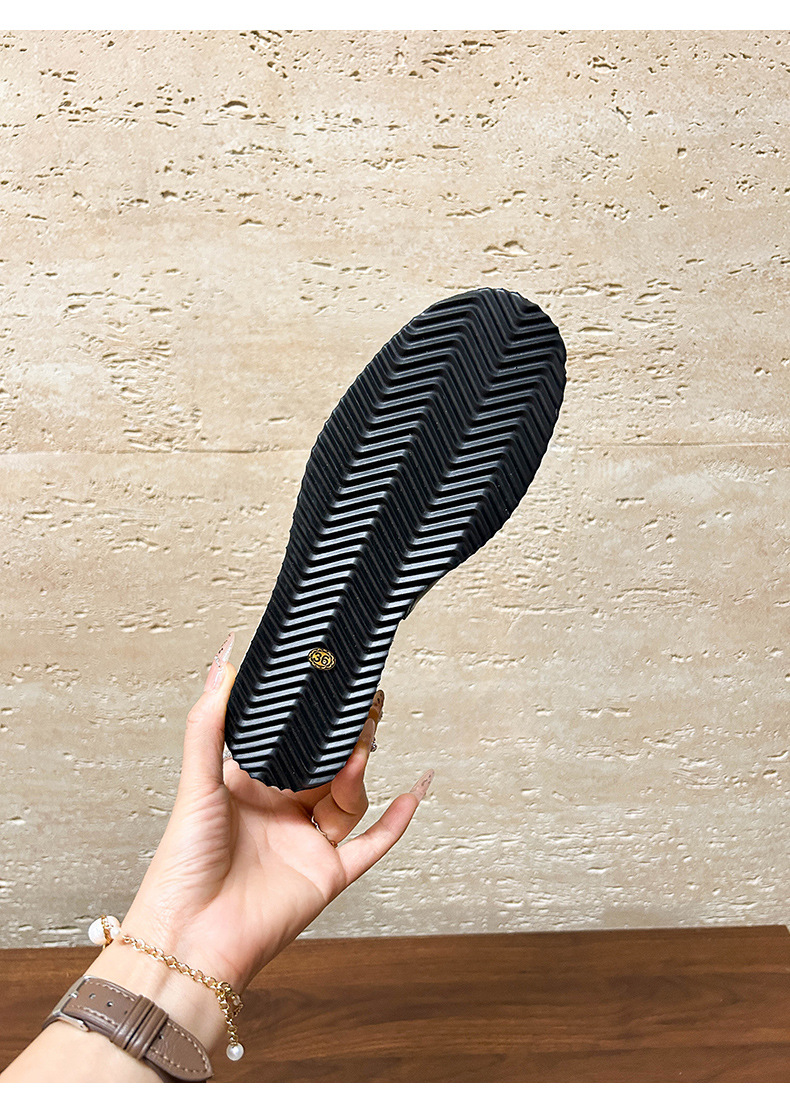 Sandal cao gót nữ mũi hở đế xuồng bọc cói phong cách La Mã — màu đen, màu trắng ngà chi tiết 17