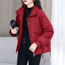 安可拉红羽绒棉服女冬季新款宽松加厚棉袄潮棉衣外套女